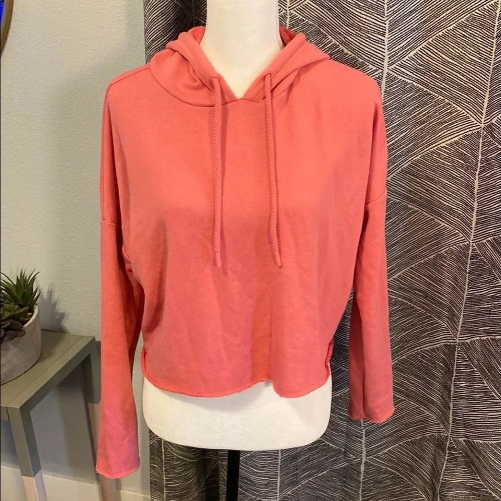 Aerie cropped pink sweatshirt